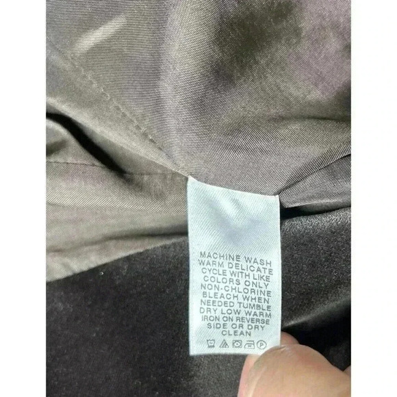 Laundry by Shelli Segal Blazer 2 Velvet Brown Bohemian Puff Sleeve Ruffle - Picture 6 of 7